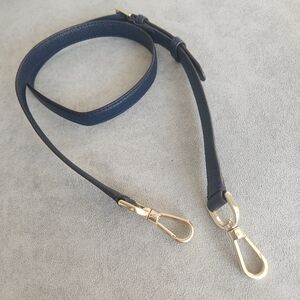 Kate Spade bag strap women's navy blue leather shoulder logo replacement golden